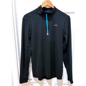 Hind Women's Black 1/4 Zip Long Sleeve Running Athletic Pullover Top Size S